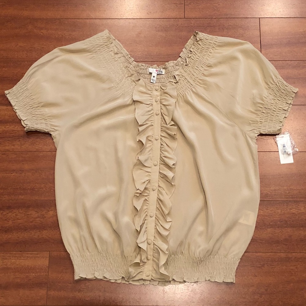 Joie Button Ruffle Blouse